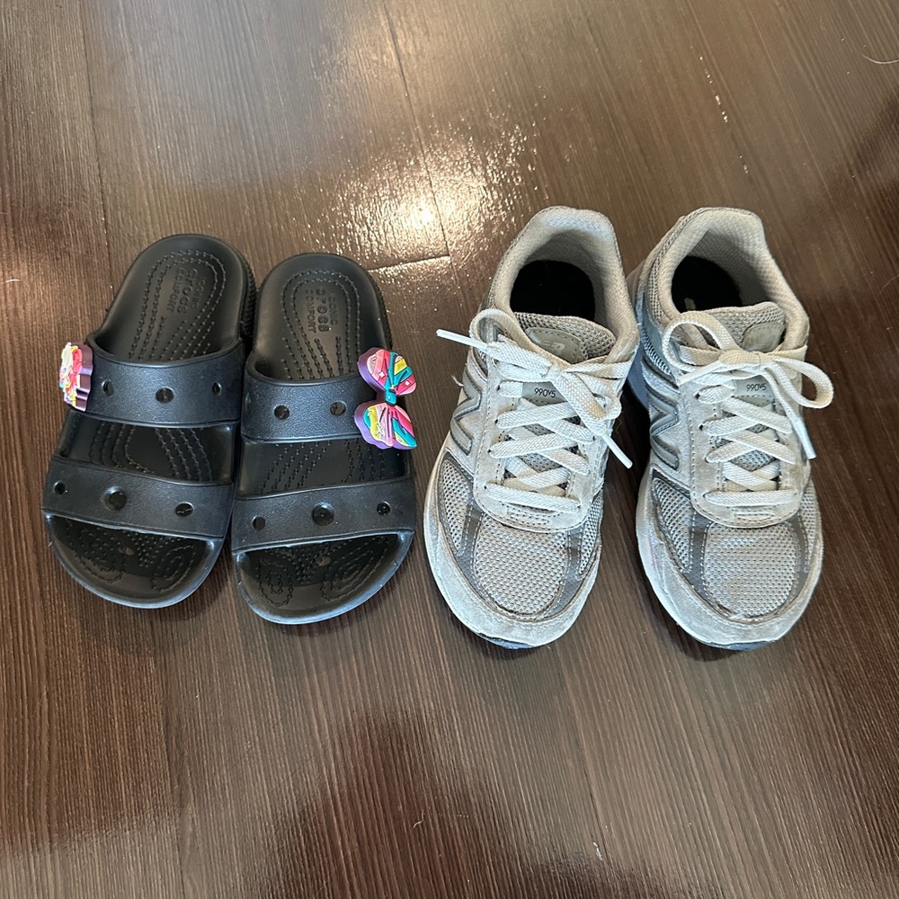 New Balance 990v5 Shoes and Crocs Sandals Kids